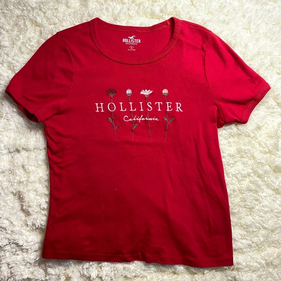 🌹RED HOLLISTER CALIFORNIA FLOWER SHIRT🌹 SIZE S - Picture 4 of 4